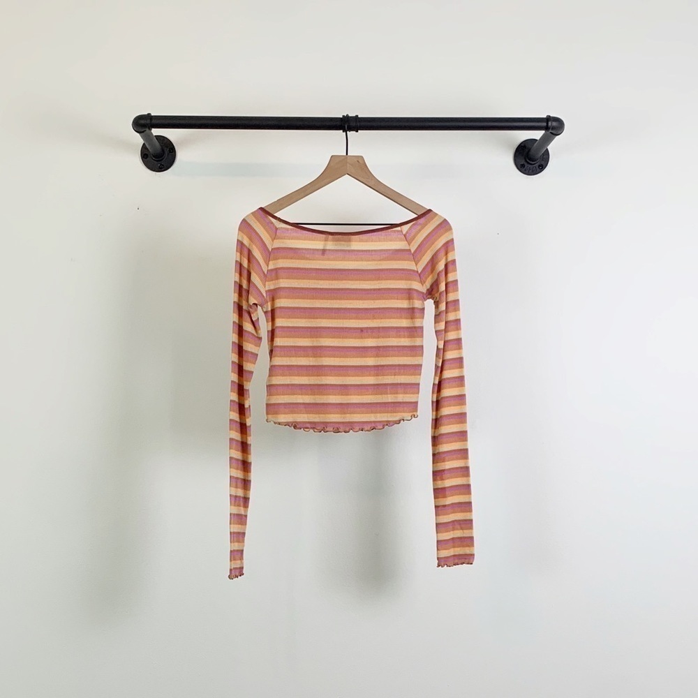 NWT UO Out From Under Winnona Striped Cropped Top - Picture 5 of 6